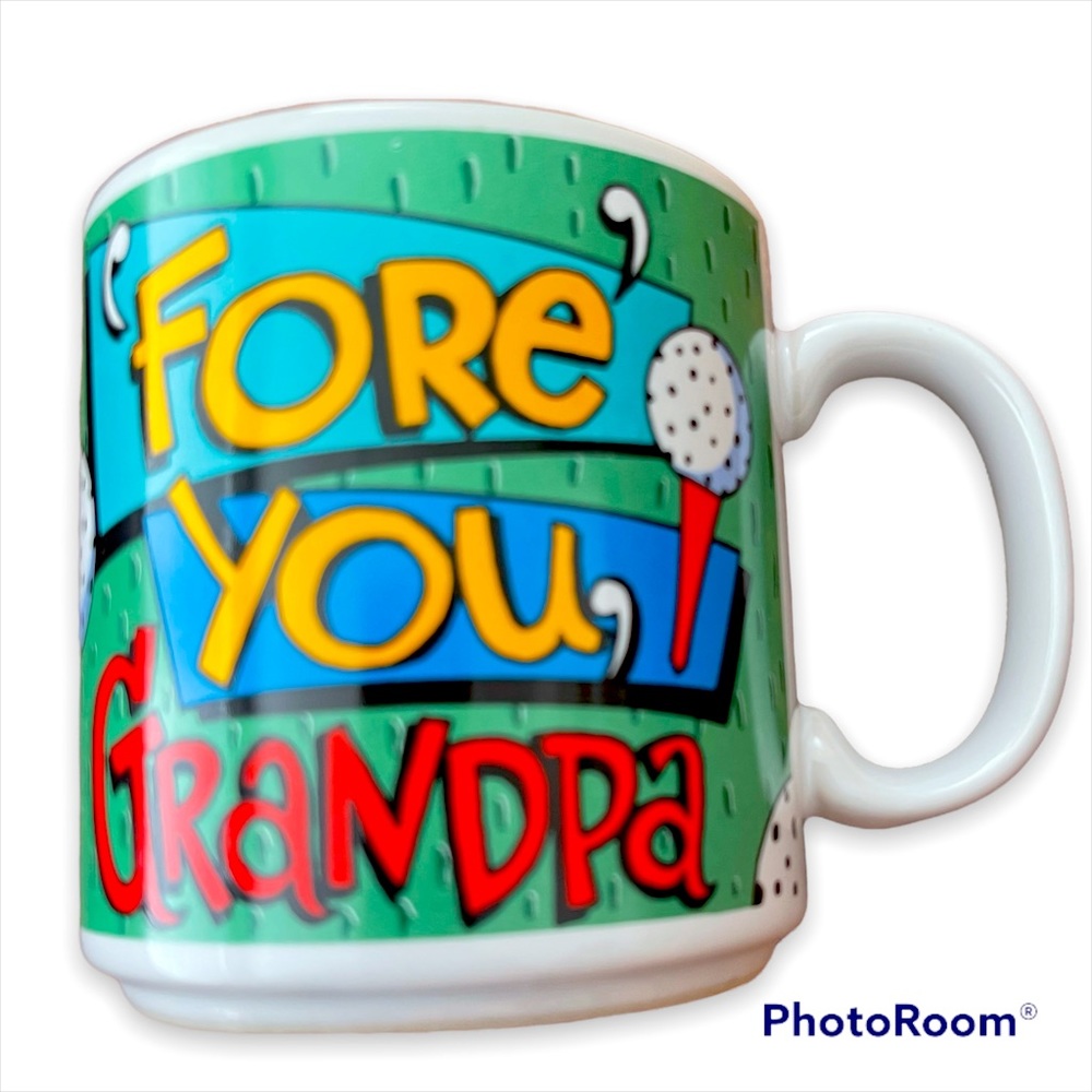 Vintage Russ “Fore you, Grandpa” mug